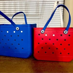 Duo Bogg Bags 100.00 with bonus clear inserts both like new!! XL and medium